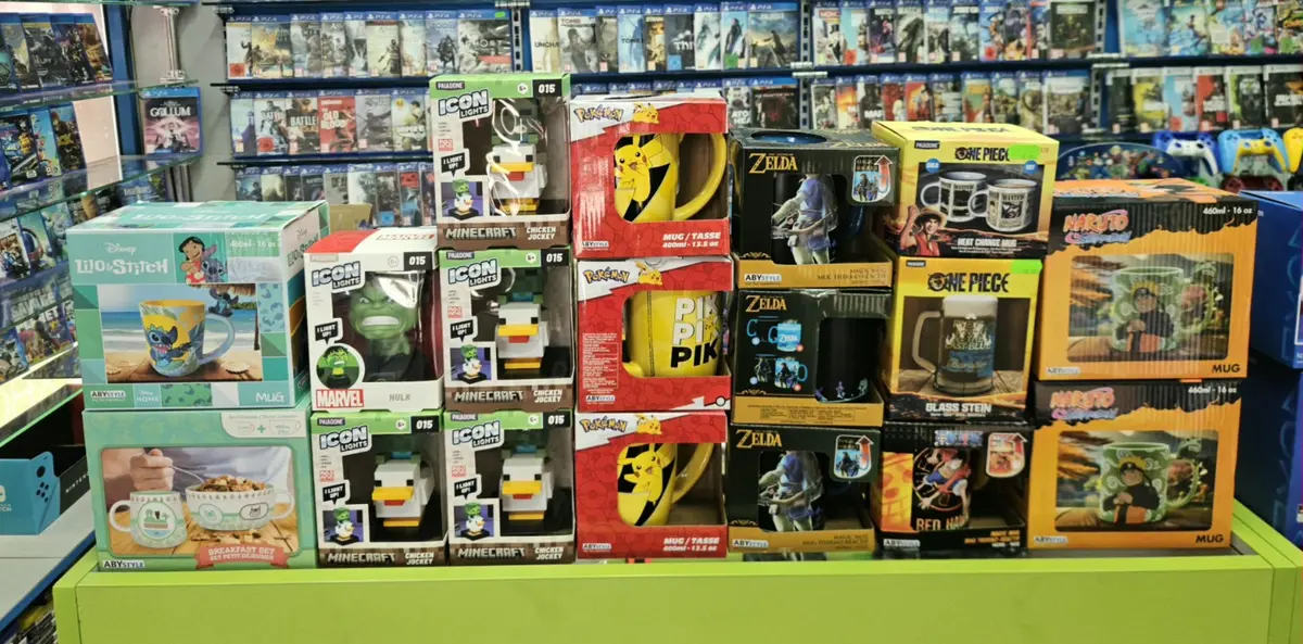 Kubki, lampki i gadżety Pokémon, Marvel, Minecraft, Zelda, Naruto i One Piece w Music Game Szczecin